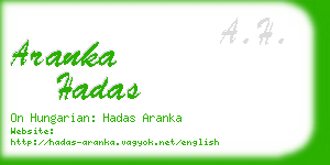 aranka hadas business card